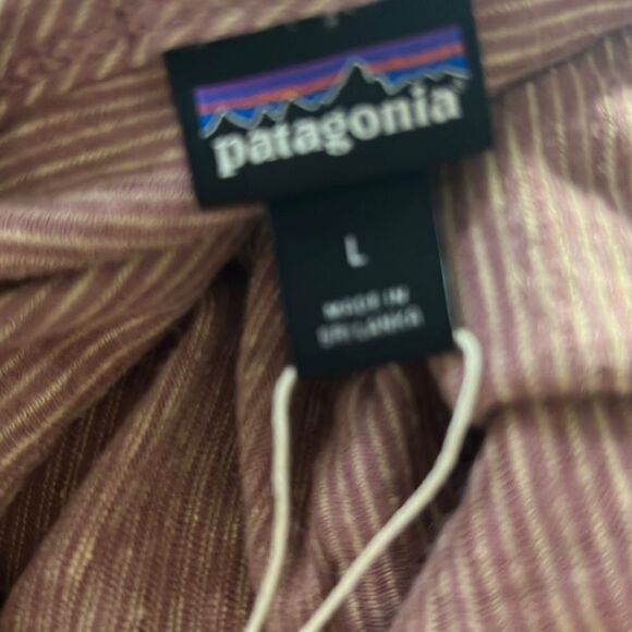 Patagonia Women's Purple & Pink Long Plains Evening Mauve Wrap Dress Size Large - Picture 3 of 6